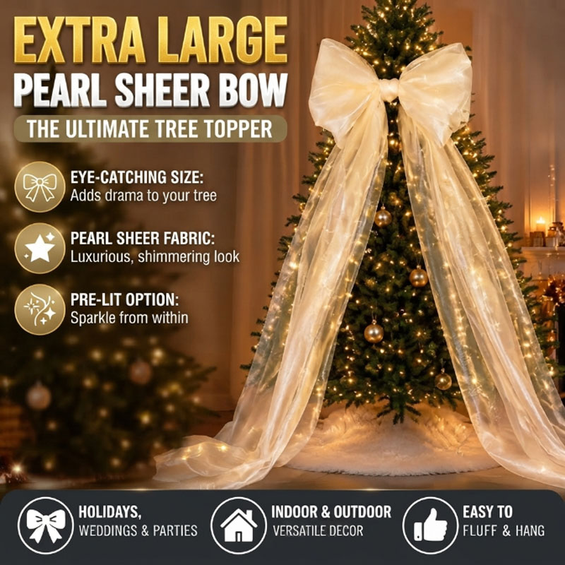 Stunning Pearlized Gauze Bow C - Home Decor Exchange recension och pris